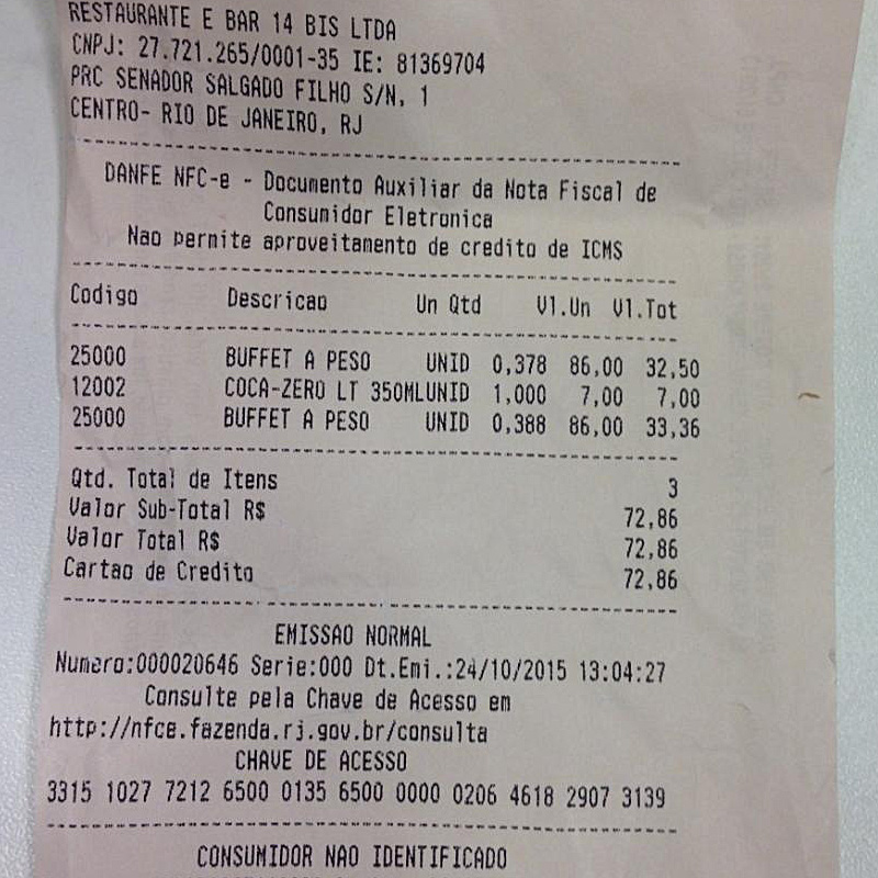 Uma fonte de nota cupom fiscal pequeno menor, mas muito usada (fonteY2) –  Fonte de fatura e cupom nota fiscal